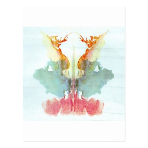 The Rorschach Test Ink Blots Plate 9 Human Postcards