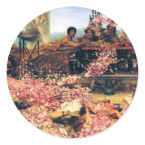 The Roses of Heliogabalus by Lawrence  Alma-Tadema Round Stickers