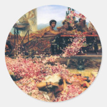 The Roses of Heliogabalus by Lawrence  Alma-Tadema Round Stickers