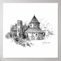 The Round Church Canvas Posters