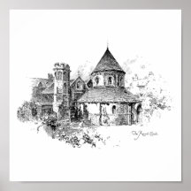 The Round Church Canvas Posters