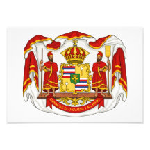 The Royal Coat of Arms of the Kingdom of Hawaii Personalized Invites