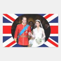 The Royal Wedding 11 Rectangle Stickers