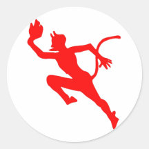 The Running Devil U-552 Round Sticker