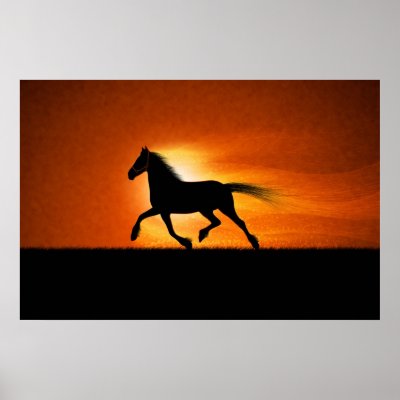 The Running Horse Poster by vladstudio