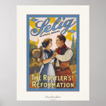 The Rustler's Reformation~Vintage Motion Picture Poster