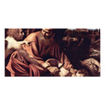 The Sacrifice Of Isaac By Michelangelo Merisi Da Photo Card Template