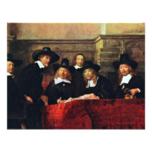 The Sampling Officials. By Rembrandt Van Rijn Custom Invite