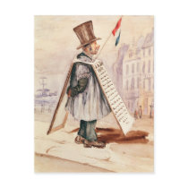 The Sandwich Board Man, Boulevard du Temple, 1839 Postcards