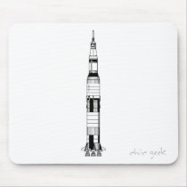 The Saturn V Rocket Mouse Pads
