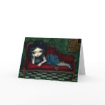 "The Scarlet Sofa" Greeting Card