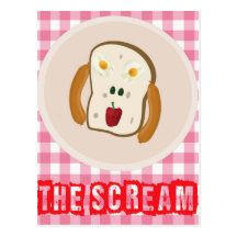 The Scream - 2 eggs, 2 olives, pepper & hotdogs Post Card