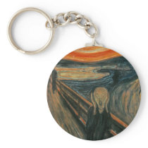 The Scream by Edvard Munch Keychains