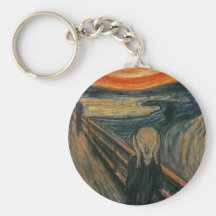 The Scream by Edvard Munch Keychains