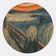 The Scream by Edvard Munch Round Stickers