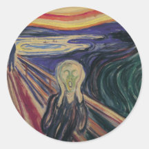 The Scream by Edvard Munch, Vintage Expressionism Stickers