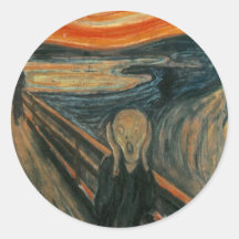 The Scream Round Stickers