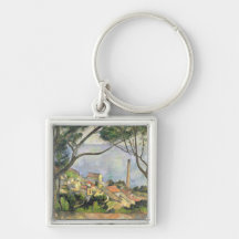 The Sea at l'Estaque, 1878 Keychain