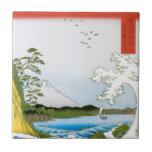 The Sea at Satta in Suruga Province Ceramic Tile
