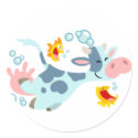 The Sea Cow and Fish Friends Sticker