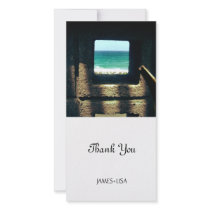 The sea outside my house photo greeting card