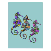The Seahorse Rainbow Post Cards