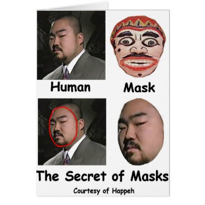 The Secret of Masks Greeting Card by Happpeh