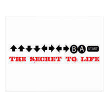 The secret to life post cards