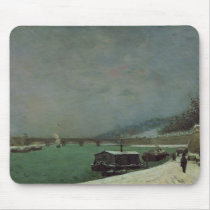 The Seine at the Pont d'Iena, Winter, 1875 Mousepad