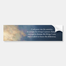 The Serenity Prayer Bumper Sticker