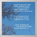 The Serenity Prayer Poster