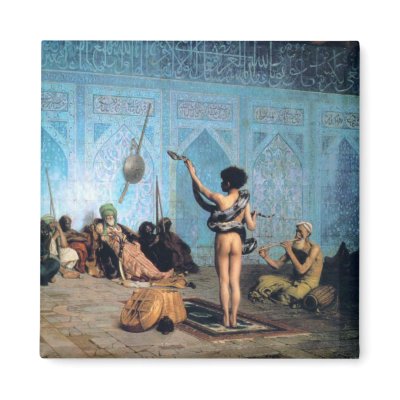 "The Serpent Charmer", by Jean Leon Gerome Magnet by cmoorecole