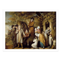 The Severe Steward, or Unfortunate Tenant (oil on Post Cards