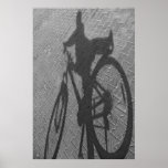 The shadow of a bicycle posters