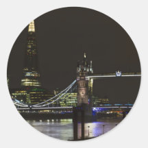 The Shard and Tower Bridge Round Sticker