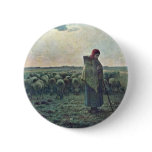 The Shepherdessdeutsch: Shepherdess By Millet  (Be buttons