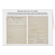The Sherman Antitrust Act July 2 1890 Greeting Card