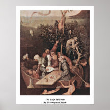 The Ship Of Fools . By Hieronymus Bosch Print