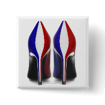 The shoes are women's high heeled shoes, also pin