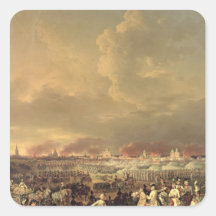 The Siege of Lille by Albert de Saxe-Tachen Square Stickers