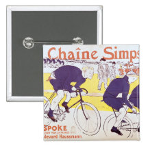 The Simpson Chain, 1896 Pinback Button