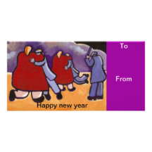 The singing pitman happy new year Photo Card