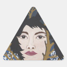 The Sister and Seven Ravens Triangle Stickers