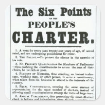 The Six Points of the People's Charter Sticker