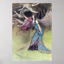 The Six Swans by Warwick Goble Poster posters
