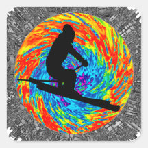 THE SKIING ADVENTURES STICKERS