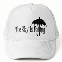 The Sky Is Falling Umbrella Black & White Mesh Hat