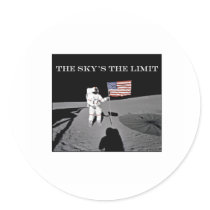 The Sky's the Limit Round Stickers
