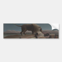 The Sleeping Gypsy by Henri Rousseau Bumper Stickers
