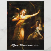The Sleepwalking Lady Macbeth By Füssli Johann Hei Personalized Flyer